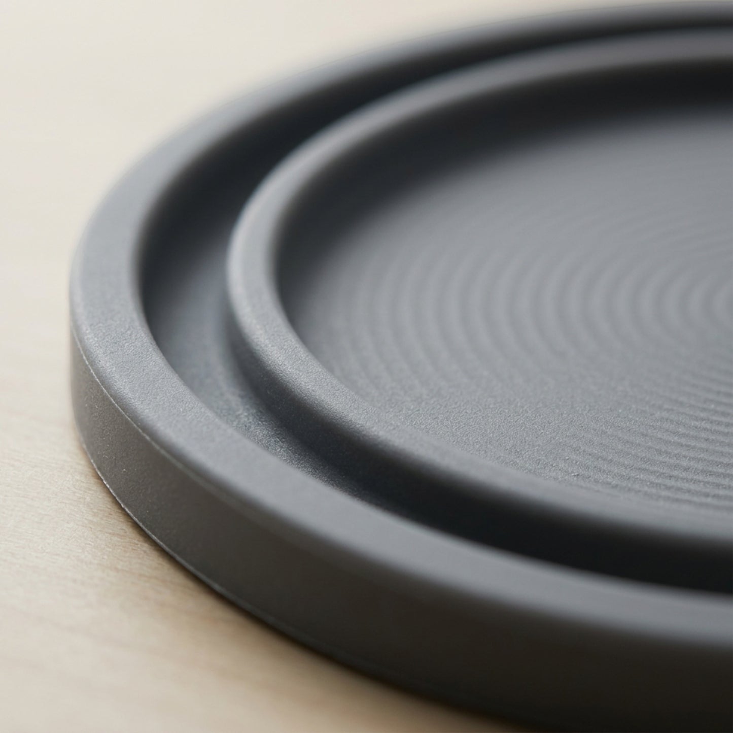 Vzxa Round Silicone Coasters Stone Gray 6 Pack