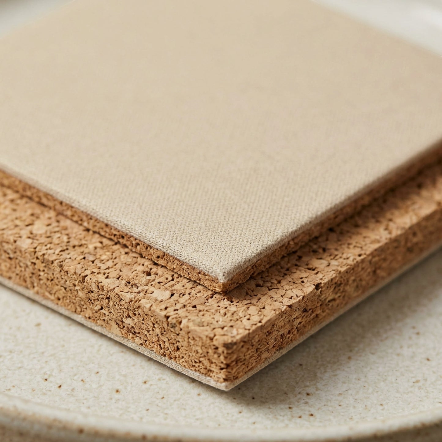 Vzxa Square Cork Back Coasters Sand 4 Pack